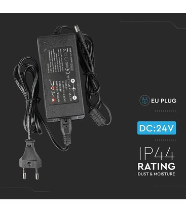 60W 24V DC strømforsyning vist i et funktionelt setup til LED belysning.