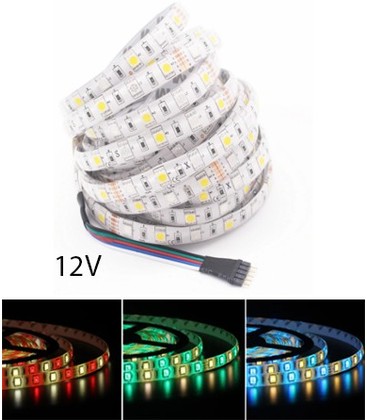 RGB LED strip der viser evnen til at skifte mellem mange forskellige farver.